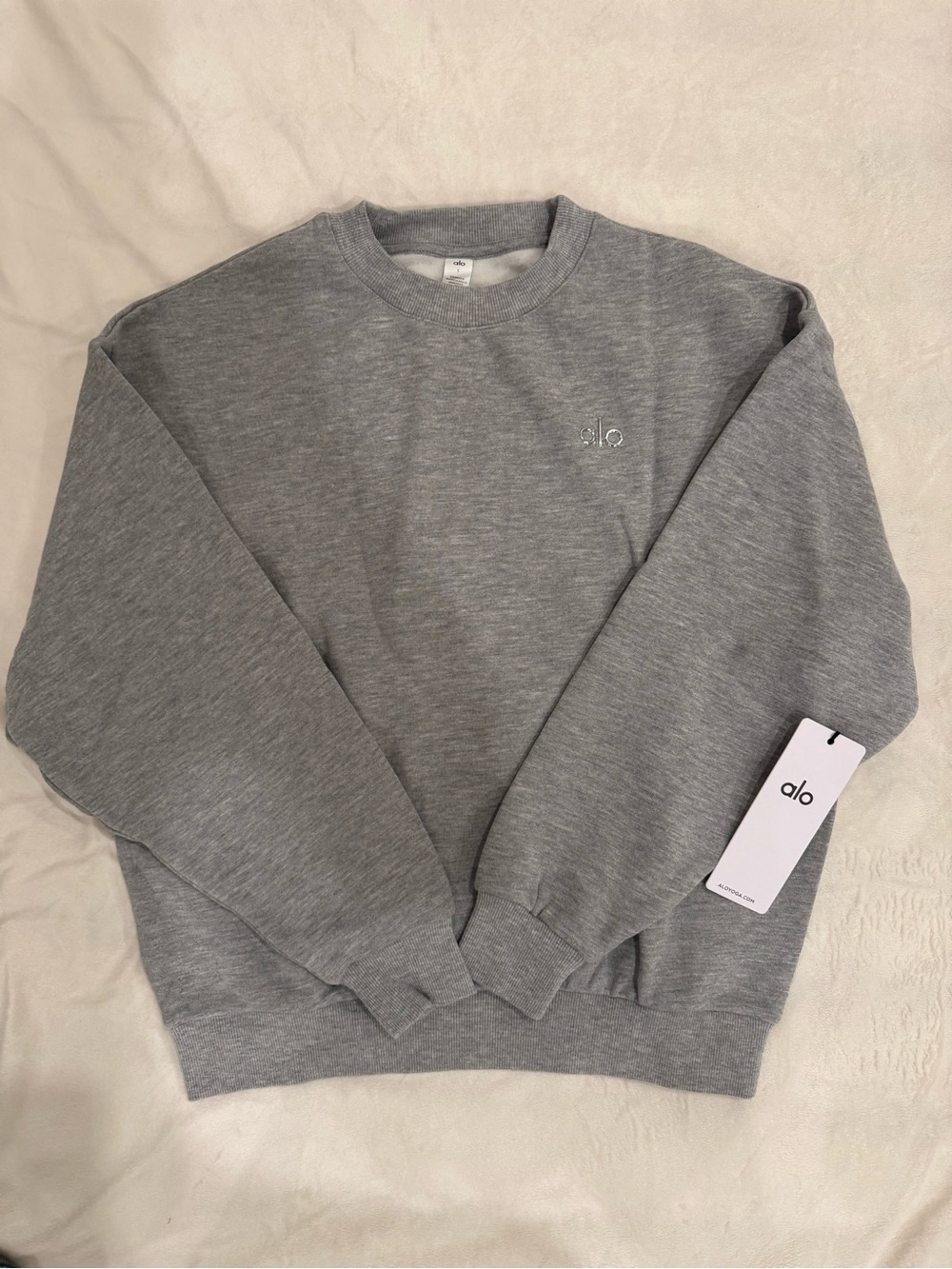 ALO Yoga Men's Heather Gray Crewneck Sweatshirt